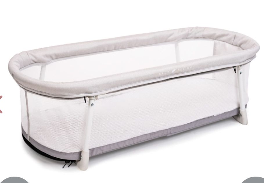 Baby Delight Snuggle Nest Bassinet, Portable Baby Bed, For Infants 0 – 5 Months, Driftwood Grey with carry bag Open box item not in the original box