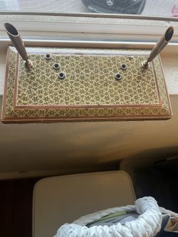 Persian khatam micro mosaic marquetry inlaid ink stand