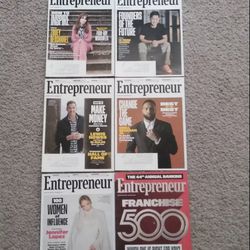 6 Brand New Entrepreneur Magazines ( Price For All ) 