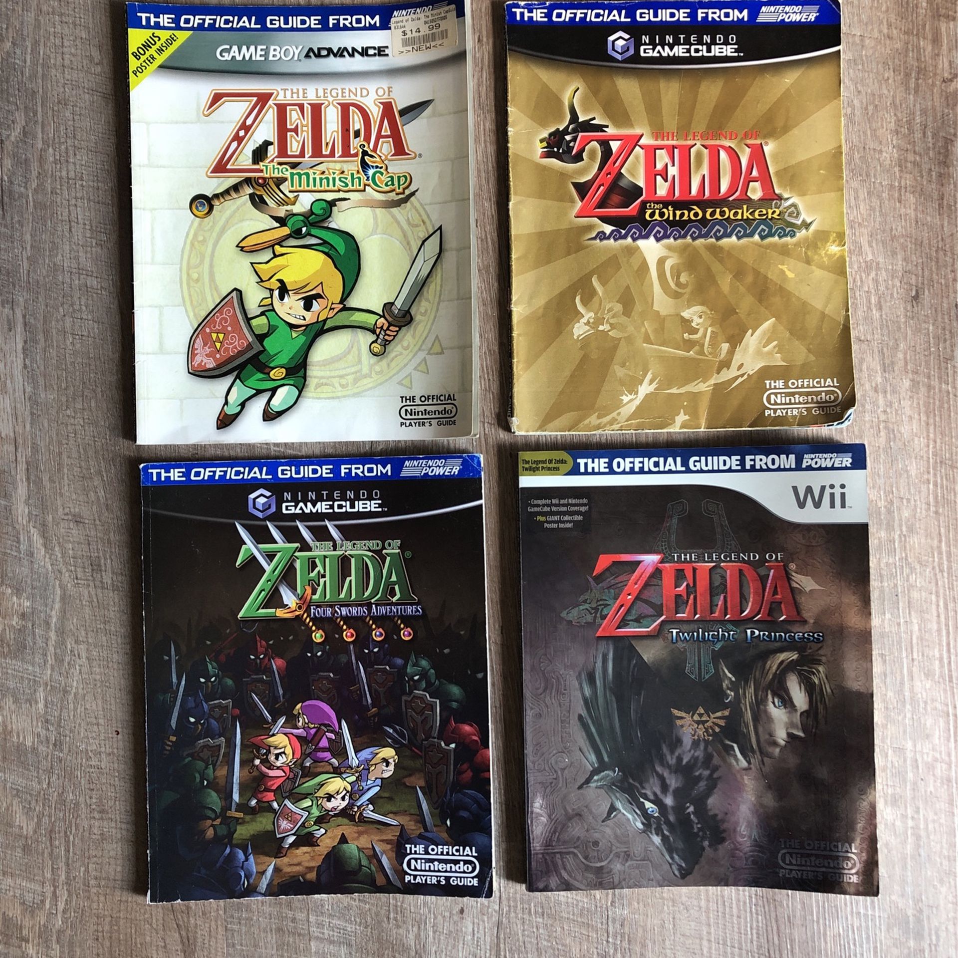 Zelda Official Nintendo Guide Books x4