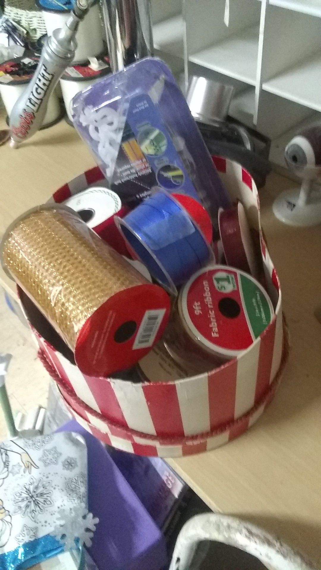Box full of ribbon