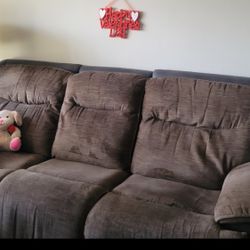 Multi Material Brown Couch