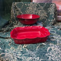 11" Serving Bowl & 14"x9" Casserole Dish