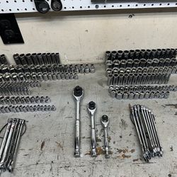Kobalt 1/4”, 3/8”, and 1/2” Drive Sockets and Wrenches
