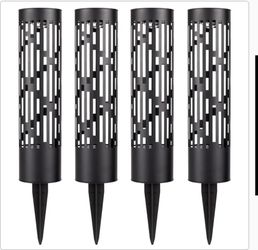Rotating Solar Bollard Lights, 4-pack