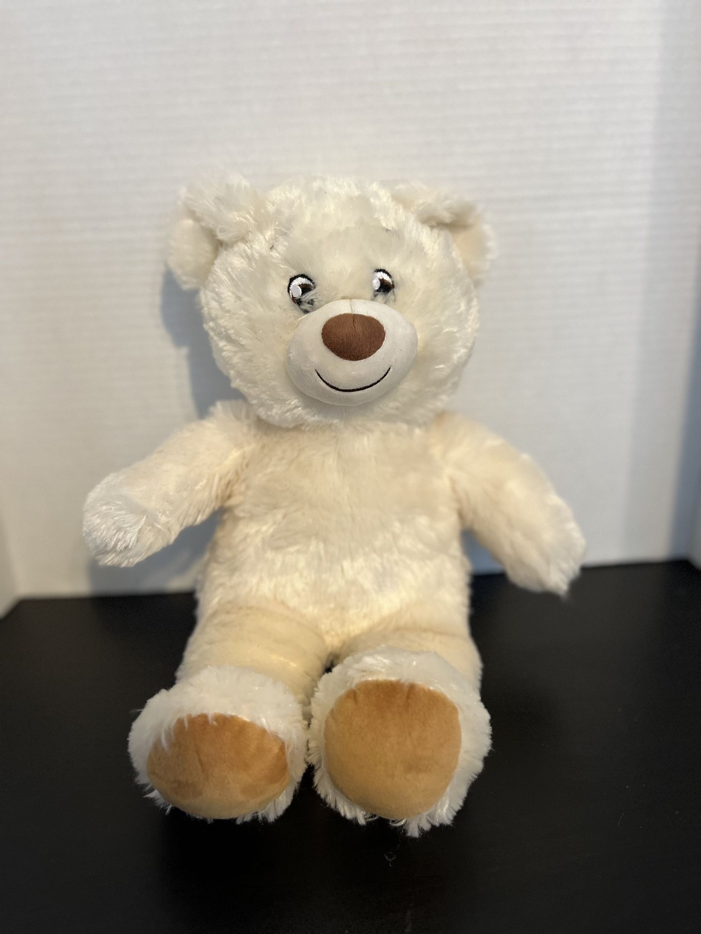 Build a Bear Teddy Bear Stuffed Plush Animal White Cream Original Classic