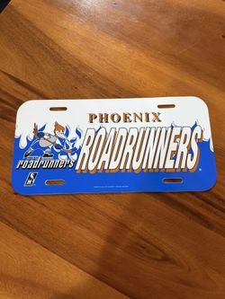 Phoenix Roadrunners Plastic License Plate