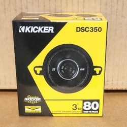Kicker 43DSC3504 Car Speaker Set 3 1/2 Inch Pair 2-Way Coaxial System 80 Watts DSC350 🚨 Payment Options Available 🚨 No Credit Needed 🚨