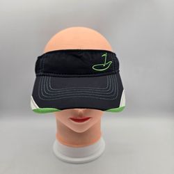 Signatures Black Green & White Trim Golf Adjustable Visor. 10