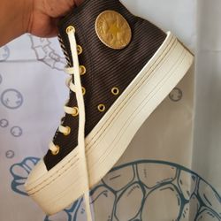 Brown Platform Women Converse Size 8