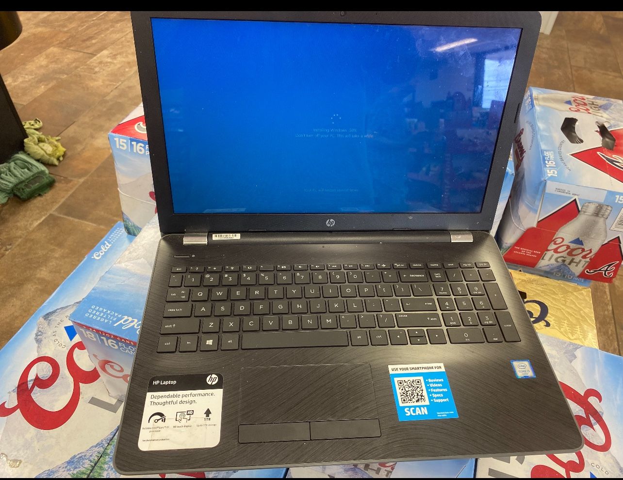 HP touchscreen laptop