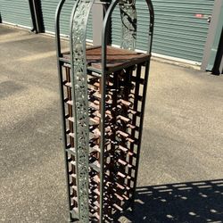 Mid Century Wrought Iron Wine Rack