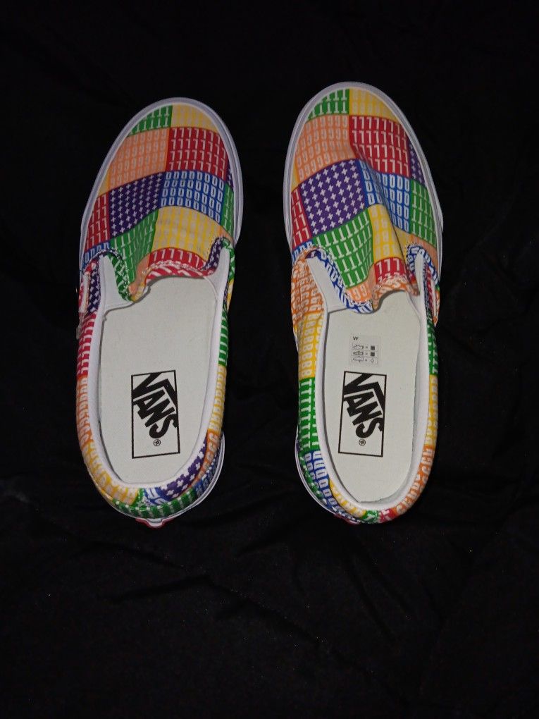 Brand New Women's 7.5 Van's Rainbow LGBTQ Shoes