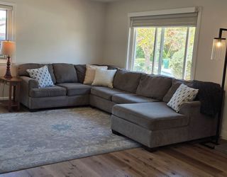 Large Gray Sectional Sofa with Chaise