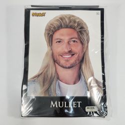Spirit Halloween Blonde MULLET WIG Adult Costume Dress Up Halloween Cosplay
