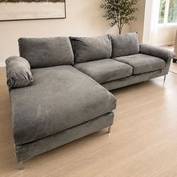 Soft Gray Lounge Couch | Ready for a New Home
