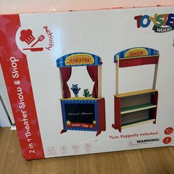 Toysters 2 in 1 Shop and puppet show play set