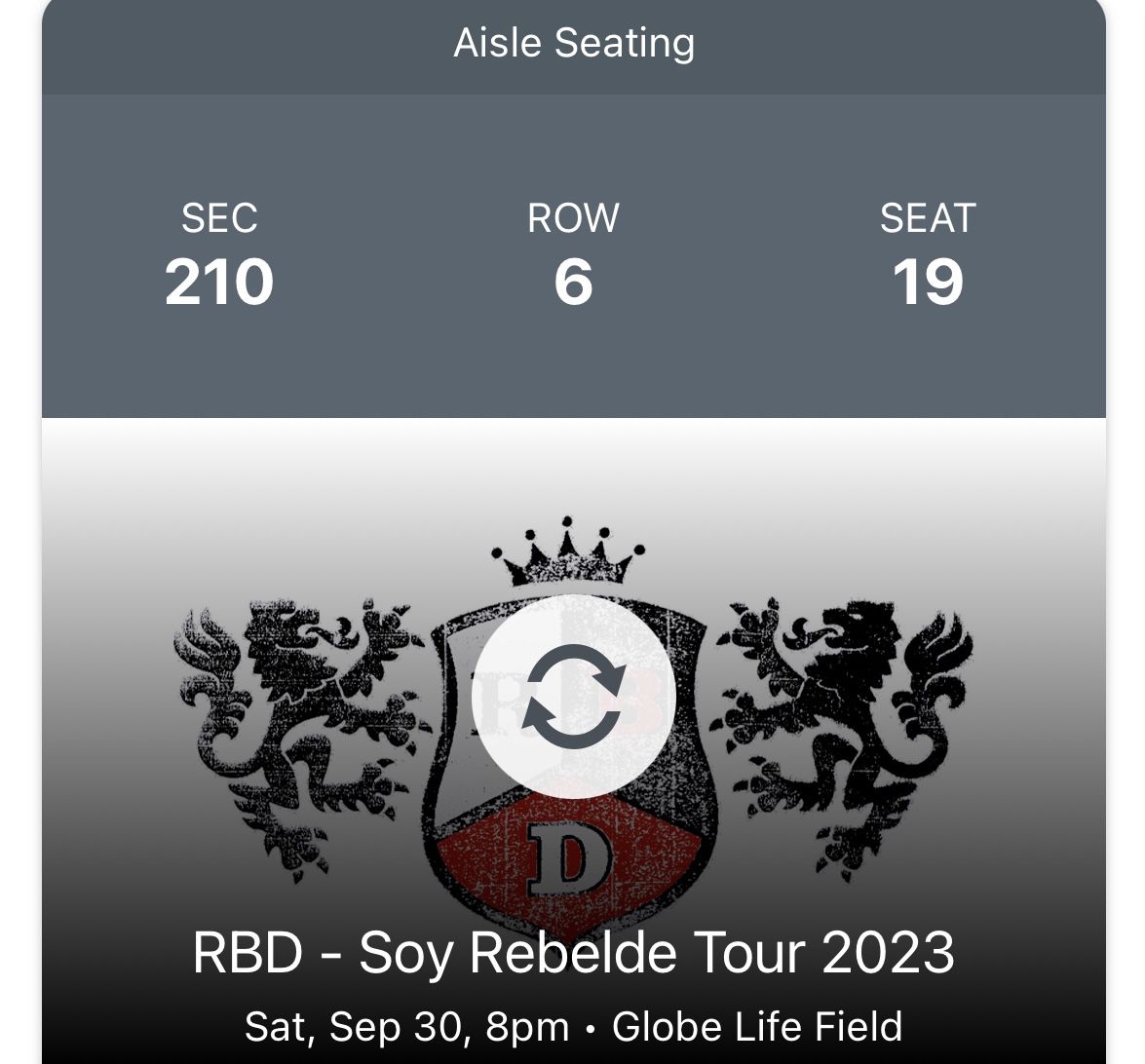 RBD Concert Tickets 