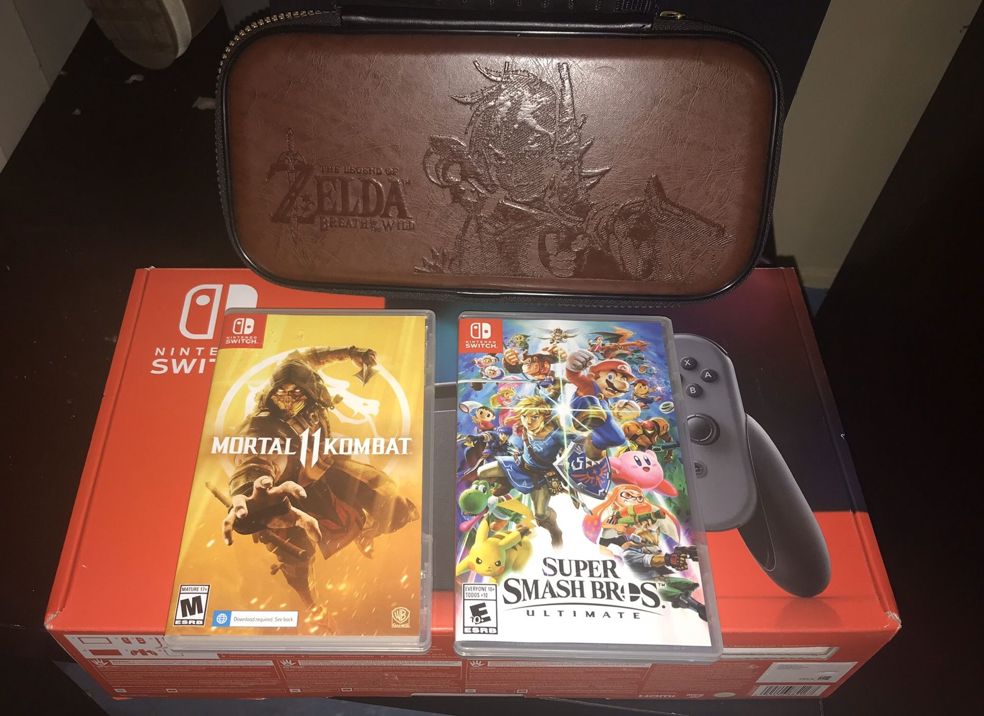 Nintendo switch and 2 games