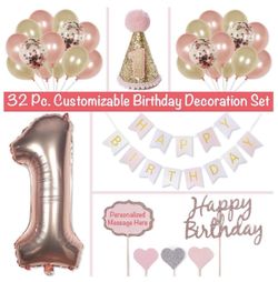 First birthday decoration set