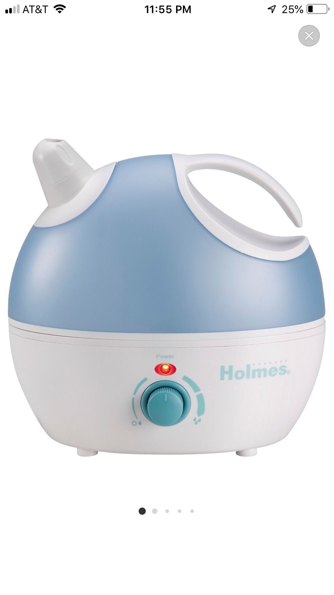 Holmes Ultrasonic Humidifier- 18 Hour Run Time