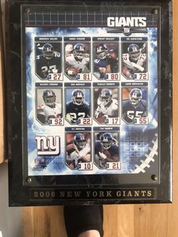 2006 New York Giants Plaque