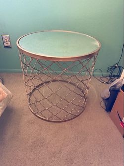 Mirrored Top Side Table