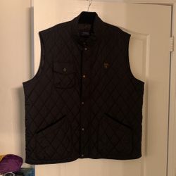 men’s polo quilted vest