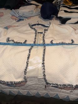 White cardigan