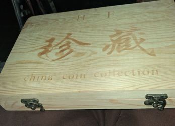 100-coin Collector's Wooden Chest