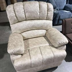 NEW Large Manual Recliner Chair,Soft Fabric Heated Recliner,Extra Wide Recliners with Overstuffed Arm and Back, Single Sofa Chair for Living Room Bedr
