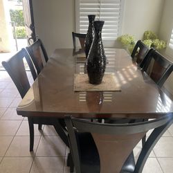 Dinning Table With Protective Glass 