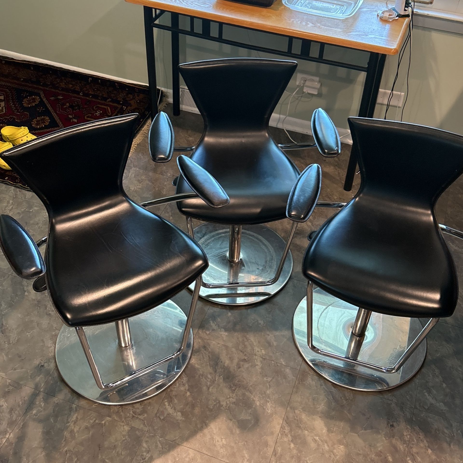 2 Leather Barchairs
