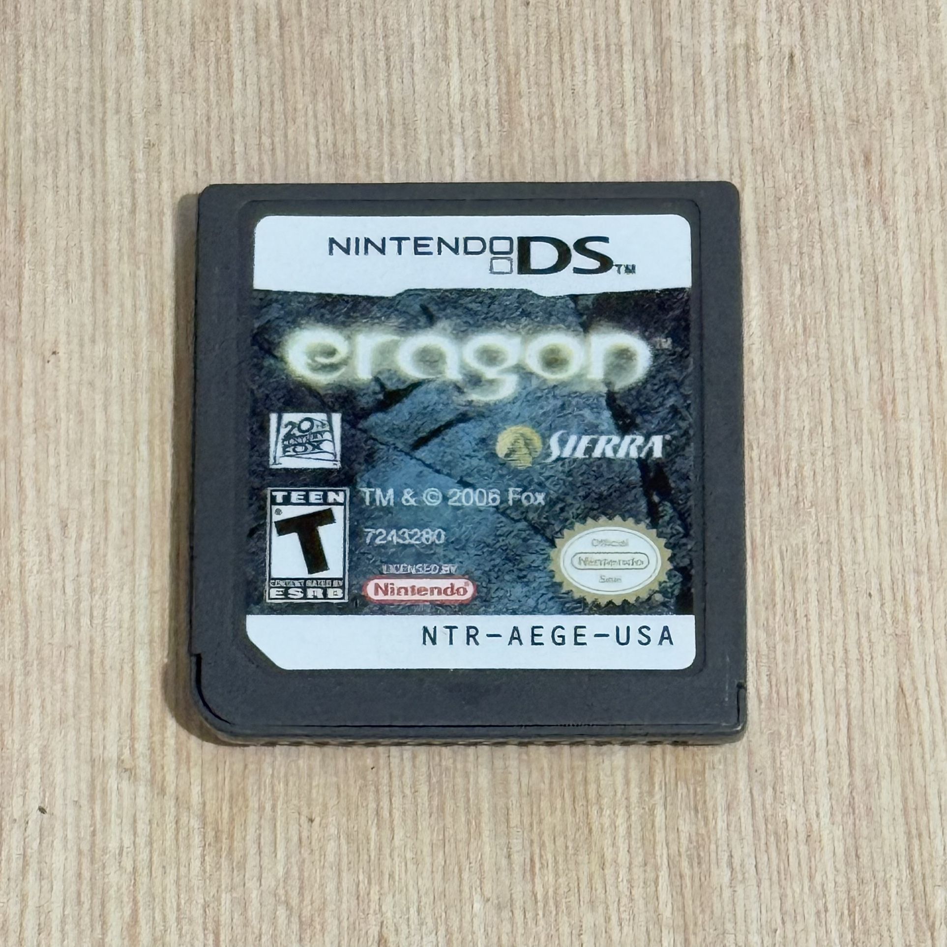 Eragon Nintendo DS Game Rated T Tested Good Preowned Read Info Below!