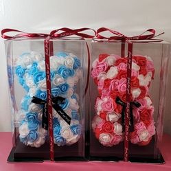 Rose Teddy Bears Valentines Gift 