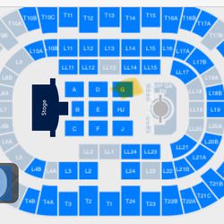 5/14 Justin Timberlake Tickets Floor Section G Row 3