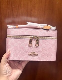 Coach powder pink cosmetic case