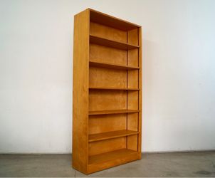 1970’s Mid Century Modern Maple Tall Bookshelf