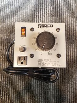 Staco Energy Variable Transformer 140vac 5amp