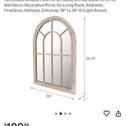 Farmhouse Window Pane Mirror 