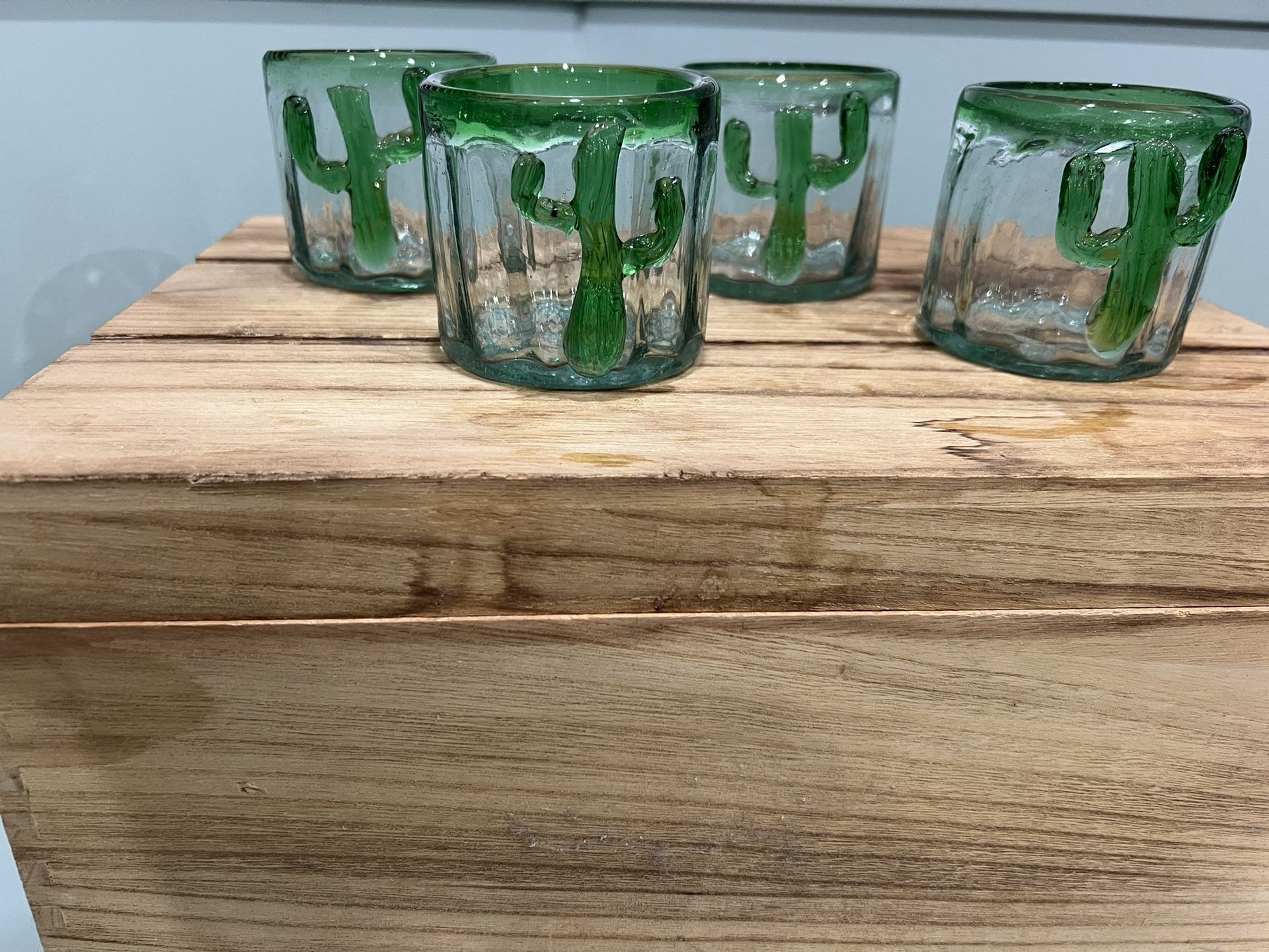 Cactus 🌵 blown glass cups (short)