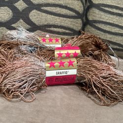 3 Vintage Skeins Filpucci “Graffio”-  Yarn