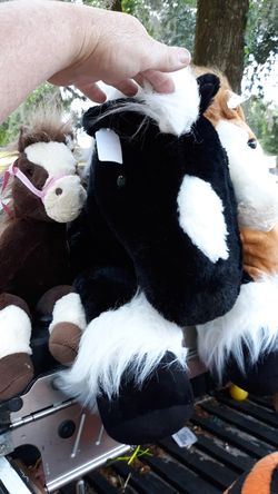 Stuffed horses from $10 up to 20