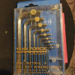 9 PIECE METRIC HEX KEY WRENCH SET
