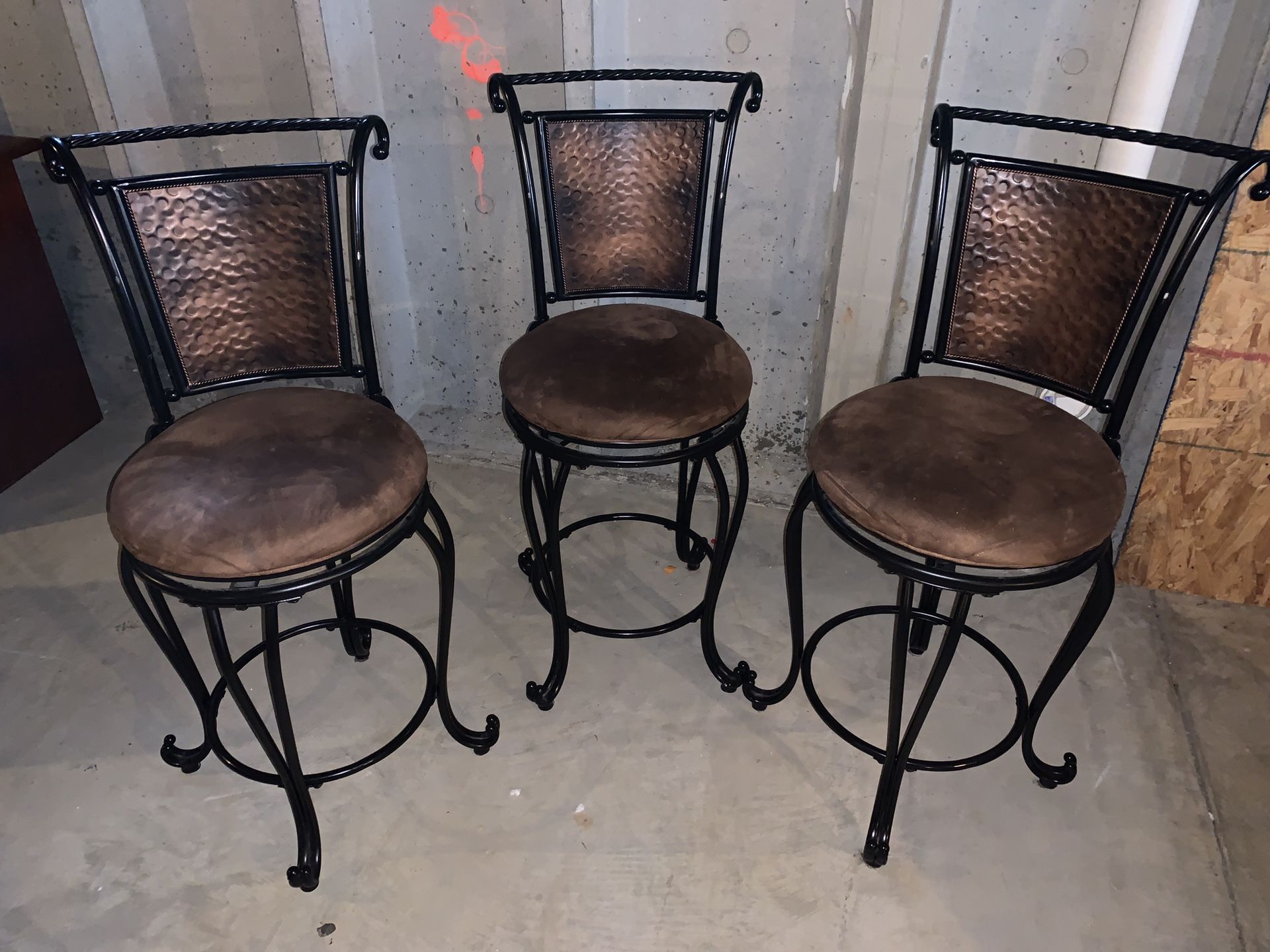 Counter stools, set of three