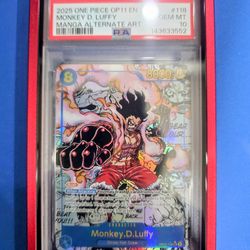 Monkey D. Luffy Alt Art Manga (Snakeman) PSA 10