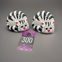 The Purr Black and White Cat Salt & Pepper Shakers
