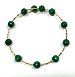 Jade And 18k Gold Bracelet Comes With Certificates 