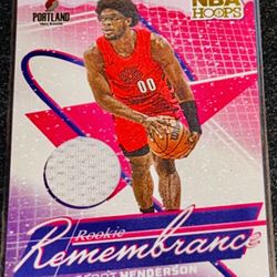 (RC) Scoot Henderson Winter Patch Relic Rookie Remembrance