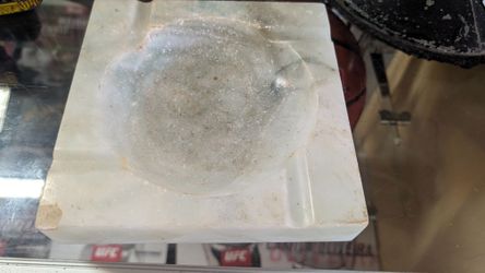 Vintage Carved Marble Alabaster Cigar Ashtray Alpine Imports Decor